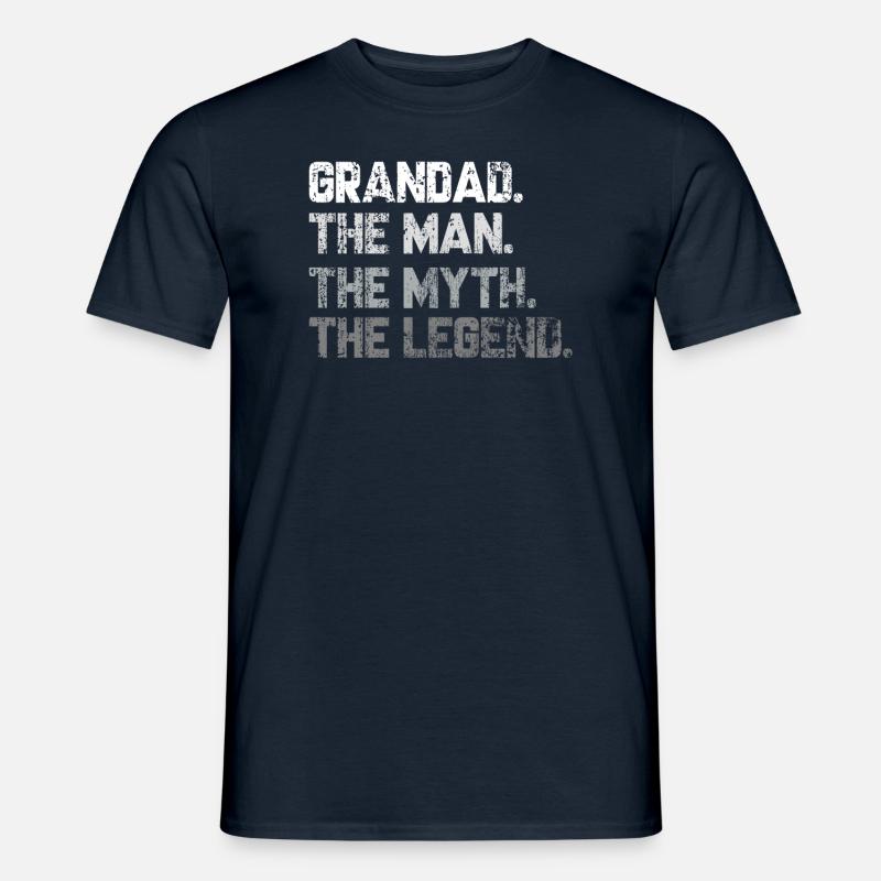 Opa der Mann der Mythos die Legende - Männer T-Shirt - Navy