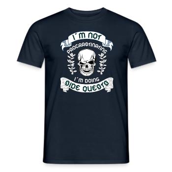 Je ne procrastine pas les quêtes secondaires - T-shirt homme - marine - Devant - AI Model Male 178 light (178cm)