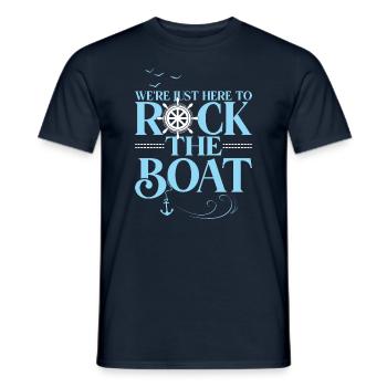 Cooler Spruch für Segel Gruppe Crew Boot Besatzung - Männer T-Shirt - Navy - Vorne - AI Model Male 178 light (178cm)