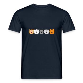 chats chantant - T-shirt homme - marine - Devant - AI Model Male 178 light (178cm)