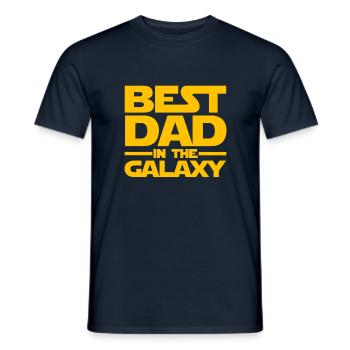 Best Dad in the Galaxy - Father's Day Gift - T-shirt homme - marine - Devant - AI Model Male 178 light (178cm)