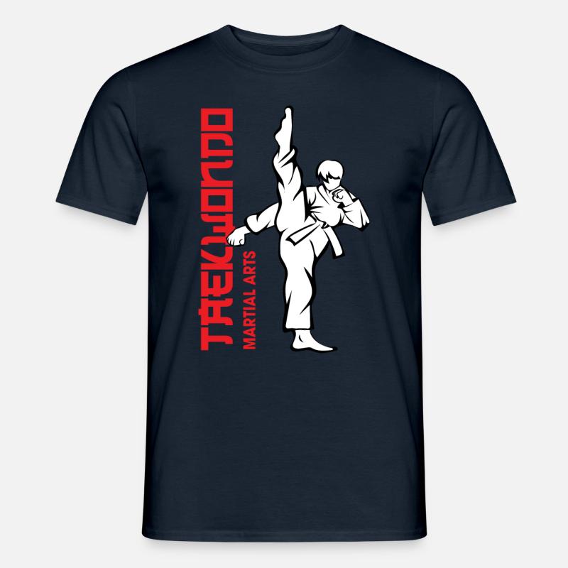 Taekwondo Flash Kick - Männer T-Shirt - Navy