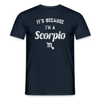 Zodiac sign Scorpio - Men's T-Shirt - navy - Front - AI Model Male 178 light (178cm)