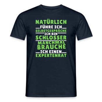 Ich führe Selbstgespräche - Schlosser Edition - Männer T-Shirt - Navy - Vorne - AI Model Male 178 light (178cm)