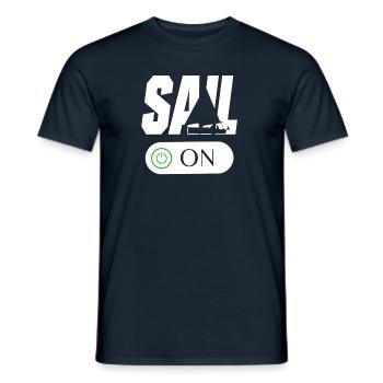 sailing segeln segelboot - Männer T-Shirt - Navy - Vorne - AI Model Male 178 light (178cm)