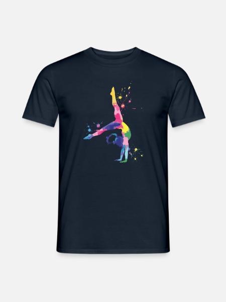 Gymnastik Mädchen – Bunt und kraftvoll - Männer T-Shirt - Navy
