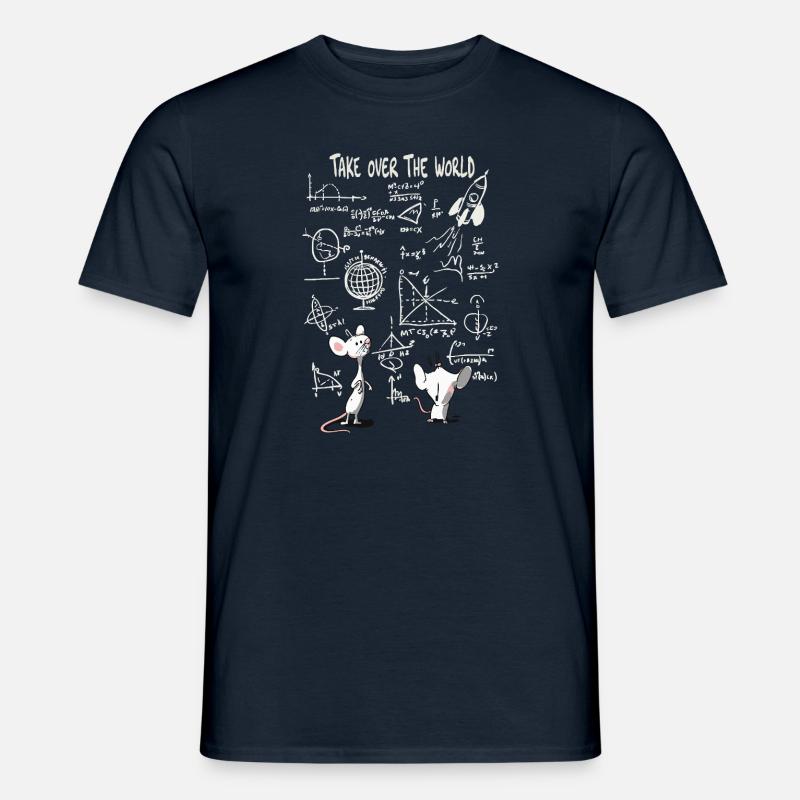 Weltübernahme – Schlauer Mäuse-Masterplan - Männer T-Shirt - Navy