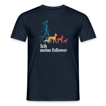 Ich & meine Follower – Hundehumor Design - Männer T-Shirt - Navy - Vorne - AI Model Male 178 light (178cm)