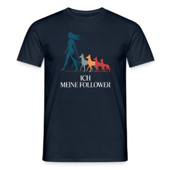 Me & My Followers – Dog Humor Design - Men's T-Shirt - navy - Front - AI Model Male 178 light (178cm)
