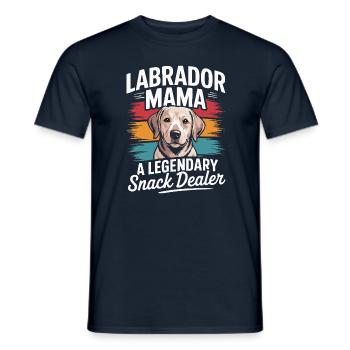 Labrador Mama Mama, Legendärer Snack-Dealer - Männer T-Shirt - Navy - Vorne - AI Model Male 178 light (178cm)