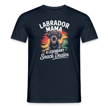 Labrador Mama Mama, marchande de collations légendaire - T-shirt homme - marine - Devant - AI Model Male 178 light (178cm)