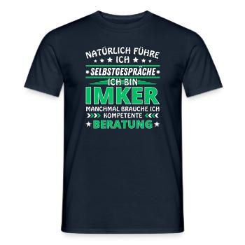 Ich führe Selbstgespräche - Oberflächen, F Edition - Männer T-Shirt - Navy - Vorne - AI Model Male 178 light (178cm)