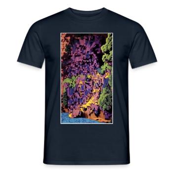 1990 Coast - Männer T-Shirt - Navy - Vorne - AI Model Male 178 light (178cm)