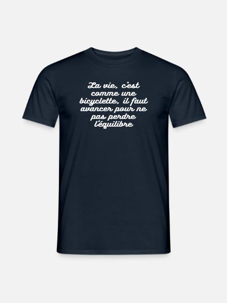 Das Leben ist wie ein Fahrrad - Männer T-Shirt - Navy