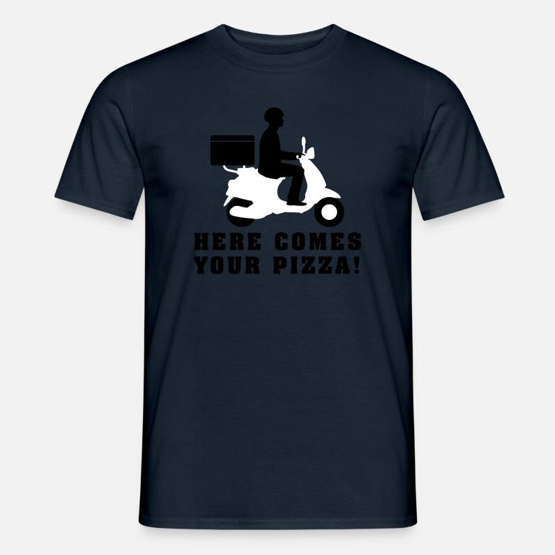 pizza_roller_lieferant_072016a_2c - Männer T-Shirt - Navy