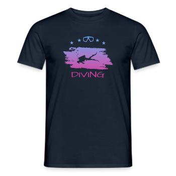 Tauchen - Männer T-Shirt - Navy - Vorne - AI Model Male 178 light (178cm)