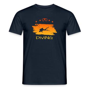 tauchen, diving - Männer T-Shirt - Navy - Vorne - AI Model Male 178 light (178cm)