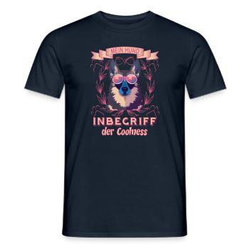 Coole Hunde - Mein Hund Inbegriff der Coolness - Männer T-Shirt - Navy - Vorne - AI Model Male 178 light (178cm)