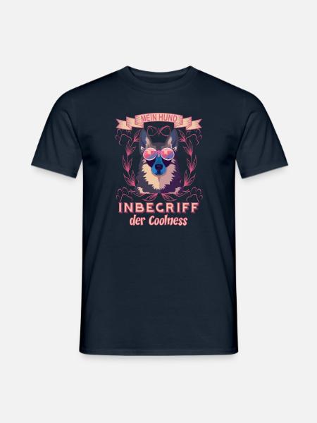 Coole Hunde - Mein Hund Inbegriff der Coolness - Männer T-Shirt - Navy
