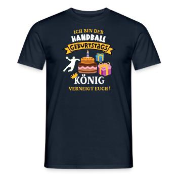 Handball Geburtstag Handballer Handballspieler Geb - Männer T-Shirt - Navy - Vorne - AI Model Male 178 light (178cm)