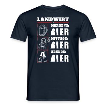 My daily routine as a farmer - Men's T-Shirt - navy - Front - AI Model Male 178 light (178cm)