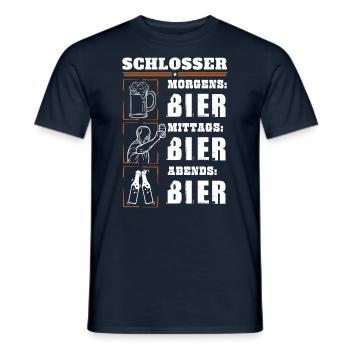 Mon quotidien de serrurier - T-shirt homme - marine - Devant - AI Model Male 178 light (178cm)