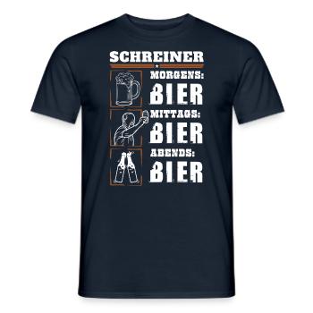 Mon quotidien de menuisier - T-shirt homme - marine - Devant - AI Model Male 178 light (178cm)
