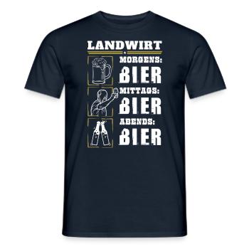 Mon quotidien d’agriculteur - T-shirt homme - marine - Devant - AI Model Male 178 light (178cm)