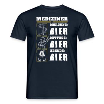 Mein Tagesablauf als Mediziner - Männer T-Shirt - Navy - Vorne - AI Model Male 178 light (178cm)