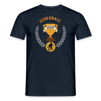 Federball Sieger Pokal Turnier Spiel 1. Platz - Männer T-Shirt - Navy - Vorne - AI Model Male 178 light (178cm)