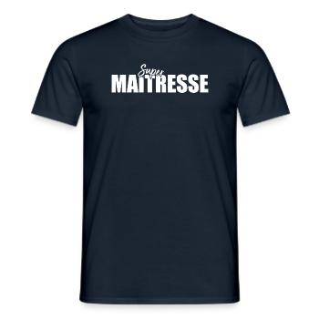 Super Maitresse Cadeau Pour Maîtresse D école - T-shirt homme - marine - Devant - AI Model Male 178 light (178cm)