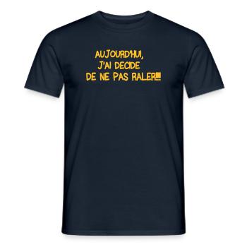 AUJOURD'HUI - T-shirt homme - marine - Devant - AI Model Male 178 light (178cm)