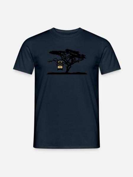 Owl Tree Hanging upside Different - Men's T-Shirt - navy