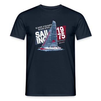 East Coast Sailing - T-shirt homme - marine - Devant - AI Model Male 178 light (178cm)