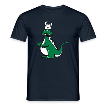 Drachen witzig - Männer T-Shirt - Navy - Vorne - AI Model Male 178 light (178cm)