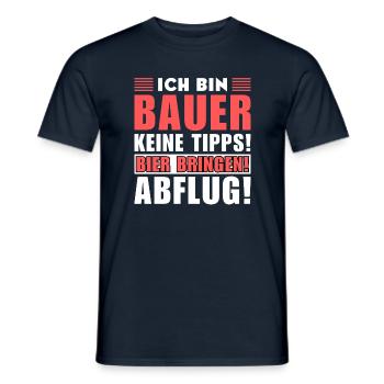 Ich bin Bauer - Keine Tipps! Bier bringen! - Männer T-Shirt - Navy - Vorne - AI Model Male 178 light (178cm)