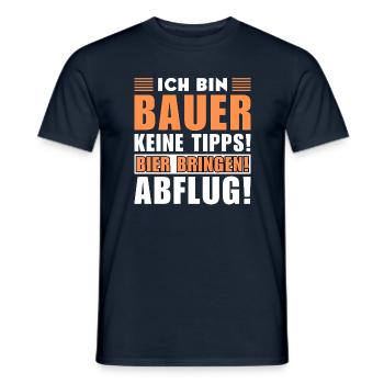 Ich bin Bauer - Keine Tipps! Bier bringen - Männer T-Shirt - Navy - Vorne - AI Model Male 178 light (178cm)