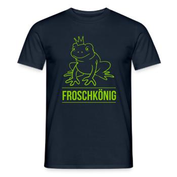 Froschkönig - Männer T-Shirt - Navy - Vorne - AI Model Male 178 light (178cm)
