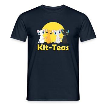 Kitties Tea Party Tea Shop Arbeiter - Männer T-Shirt - Navy - Vorne - AI Model Male 178 light (178cm)