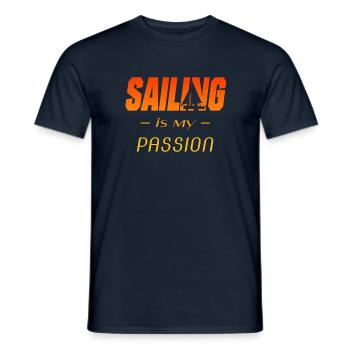Segeln - Spruch für Segler - Männer T-Shirt - Navy - Vorne - AI Model Male 178 light (178cm)