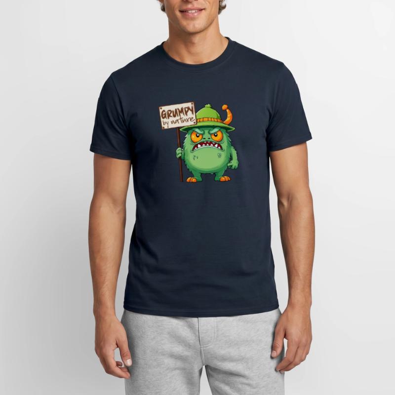 Funny monster grumpy grumpy bad-tempered Men’s T-shirt