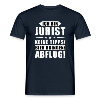 Ich bin Jurist - Keine Tipps! Bier bringen! - Männer T-Shirt - Navy - Vorne - AI Model Male 178 light (178cm)