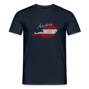 Austria - Männer T-Shirt - Navy - Vorne - AI Model Male 178 light (178cm)