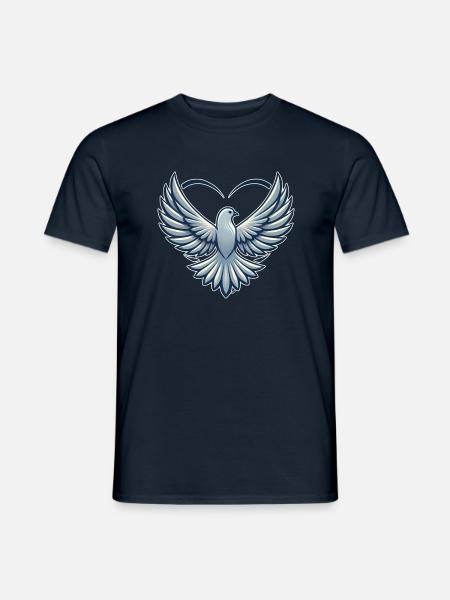 Taube der Liebe - Männer T-Shirt - Navy