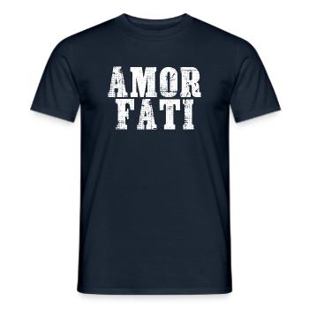 Amor Fati - T-shirt homme - marine - Devant - AI Model Male 178 light (178cm)