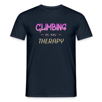 Klettern - Männer T-Shirt - Navy - Vorne - AI Model Male 178 light (178cm)