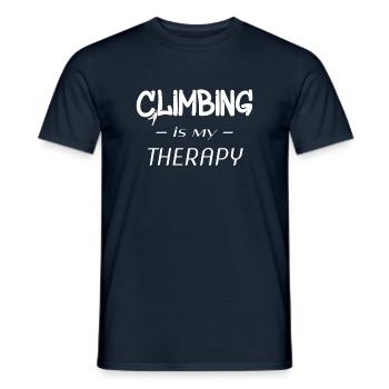 Climbing Klettern - Männer T-Shirt - Navy - Vorne - AI Model Male 178 light (178cm)