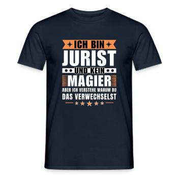 Ich bin Jurist und kein Magier - Männer T-Shirt - Navy - Vorne - AI Model Male 178 light (178cm)
