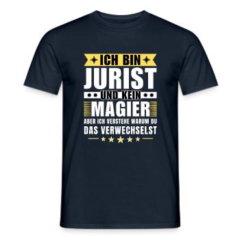 Ich bin Jurist und kein Magier - Männer T-Shirt - Navy - Vorne - AI Model Male 178 light (178cm)