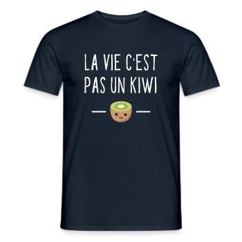 La vie c est pas un kiwi - T-shirt homme - marine - Devant - AI Model Male 178 light (178cm)
